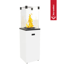 KRATKI Plynový ohřívač PATIO SLIM bílý